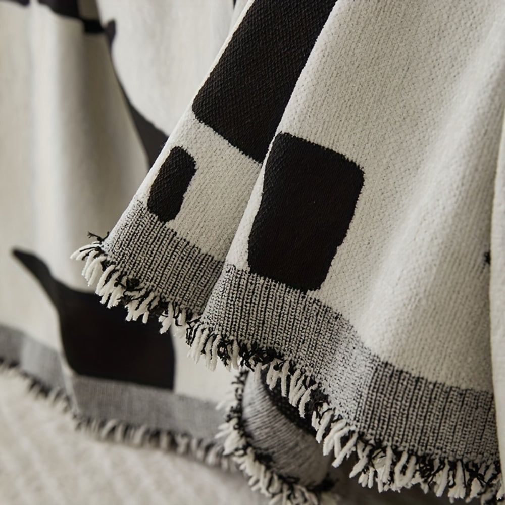 Reversible Chenille Wavy Stripe Sofa Cover