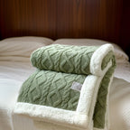 Reversible Fleece Blanket Double Sided Sherpa