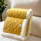Reversible Fleece Blanket Double Sided Sherpa