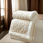 Reversible Fleece Blanket Double Sided Sherpa