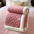 Reversible Fleece Blanket Double Sided Sherpa