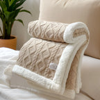 Reversible Fleece Blanket Double Sided Sherpa