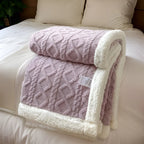 Reversible Fleece Blanket Double Sided Sherpa