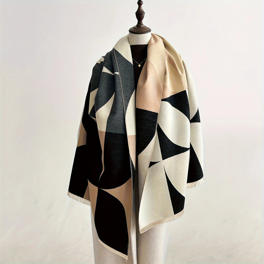 Reversible Lightweight Microfiber Wrap Scarf