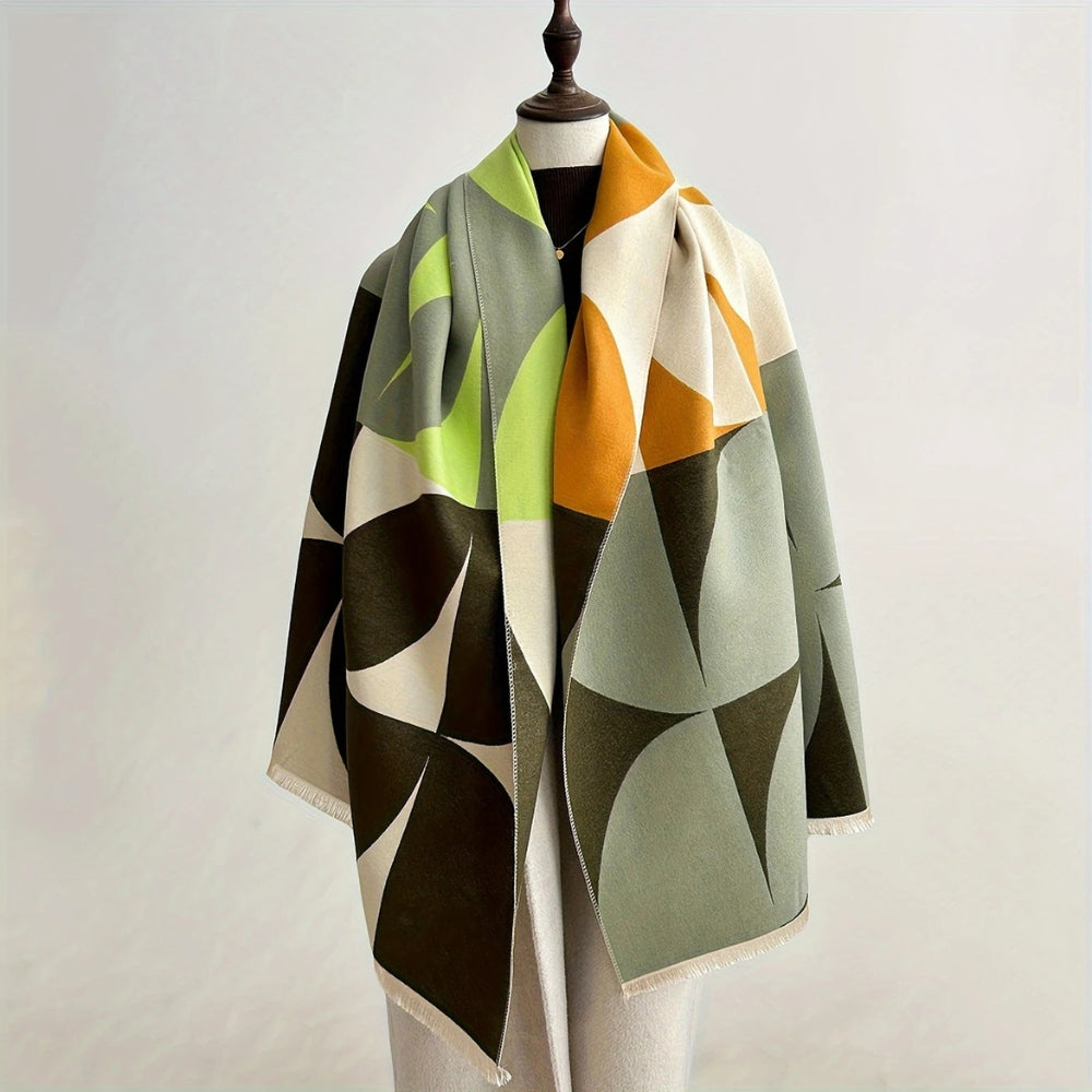 Reversible Lightweight Microfiber Wrap Scarf