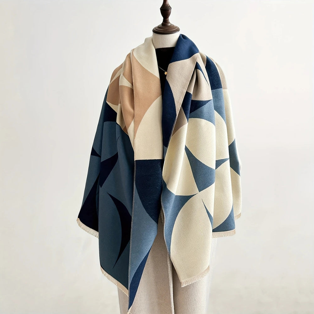 Reversible Lightweight Microfiber Wrap Scarf