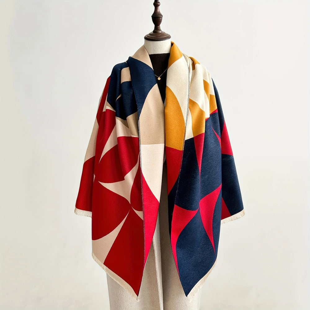 Reversible Lightweight Microfiber Wrap Scarf