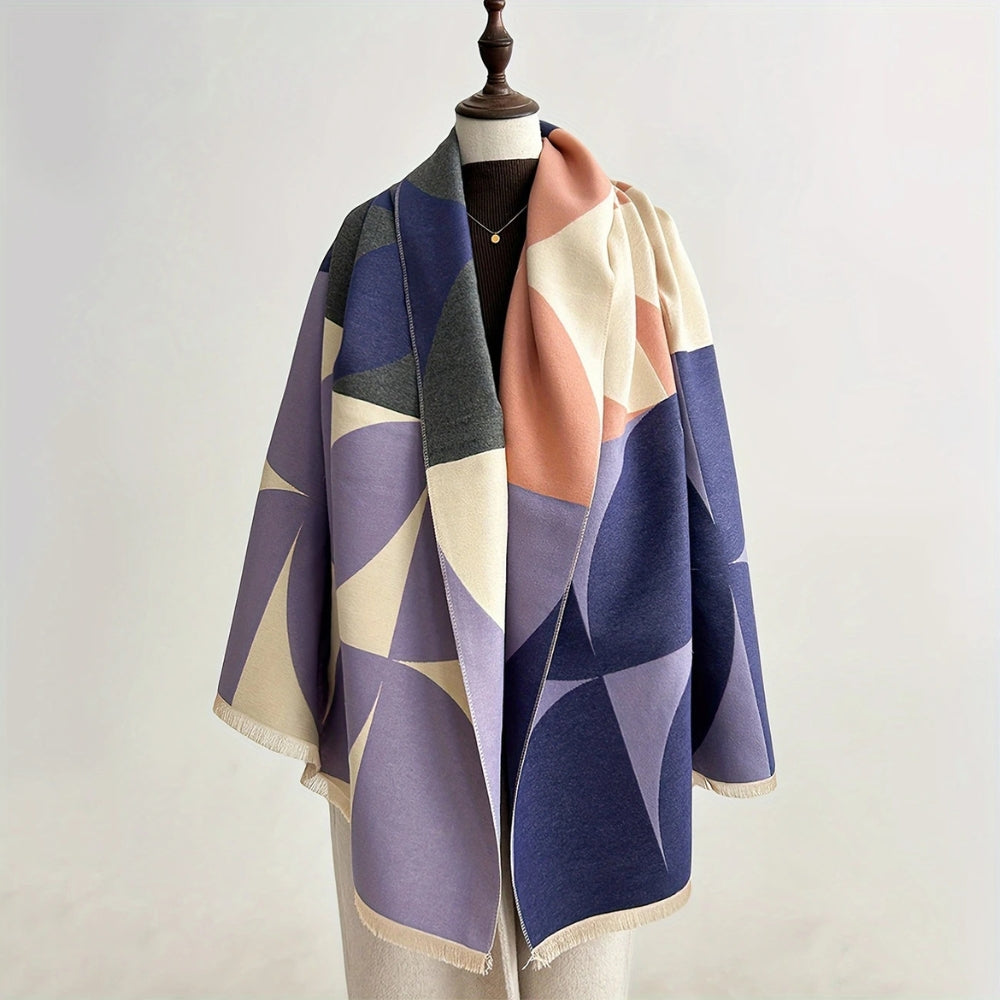 Reversible Lightweight Microfiber Wrap Scarf