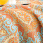 Reversible Paisley Cotton Blanket (Tassel Trim)