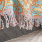 Reversible Paisley Cotton Blanket (Tassel Trim)
