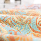 Reversible Paisley Cotton Blanket (Tassel Trim)