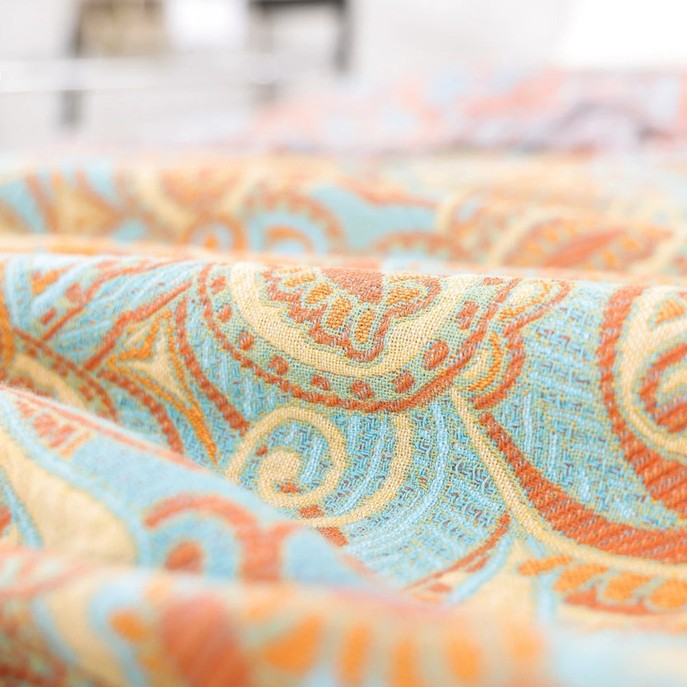 Reversible Paisley Cotton Blanket (Tassel Trim)