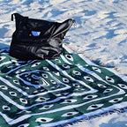 Reversible Snake-Eye Woven Cotton Tassel-Edged Throw Blanket (51"x63")