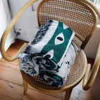 Reversible Snake-Eye Woven Cotton Tassel-Edged Throw Blanket (51"x63")