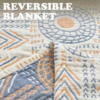 Reversible Ultra-Plush Cotton Throw Blanket