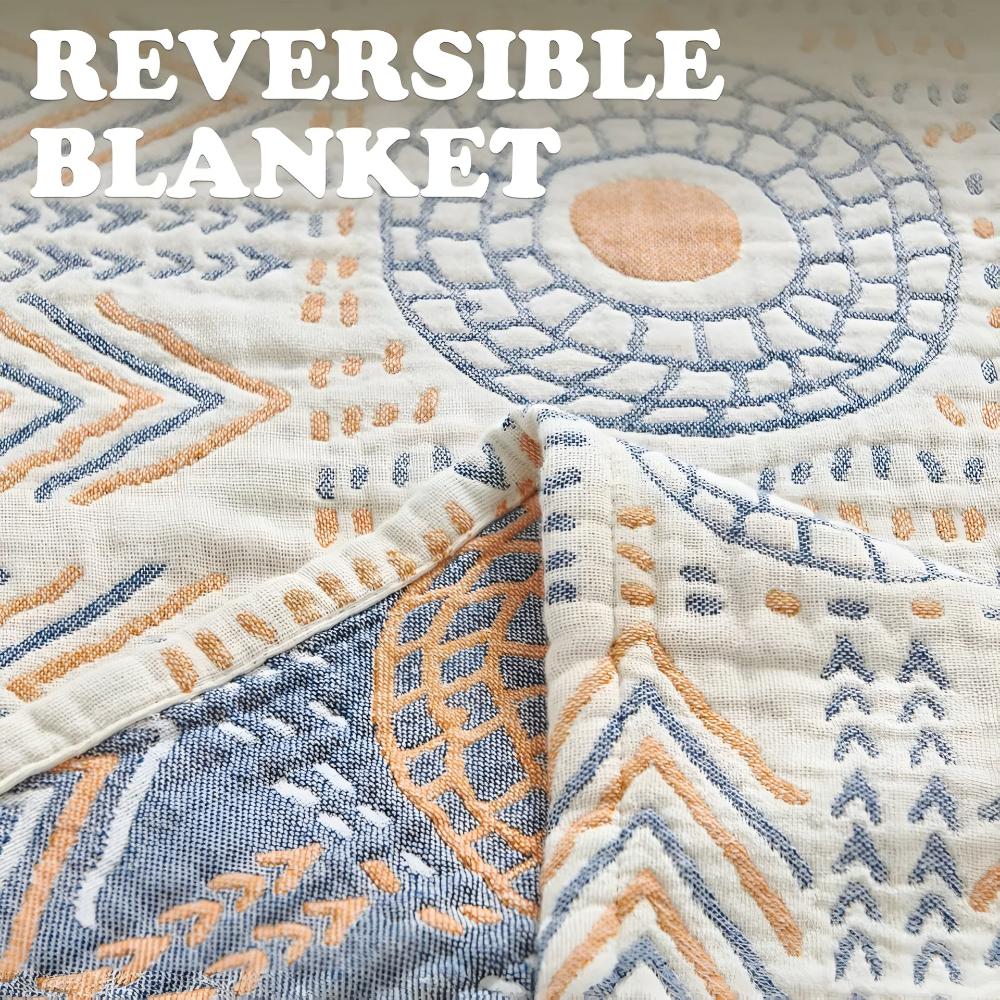 Reversible Ultra-Plush Cotton Throw Blanket