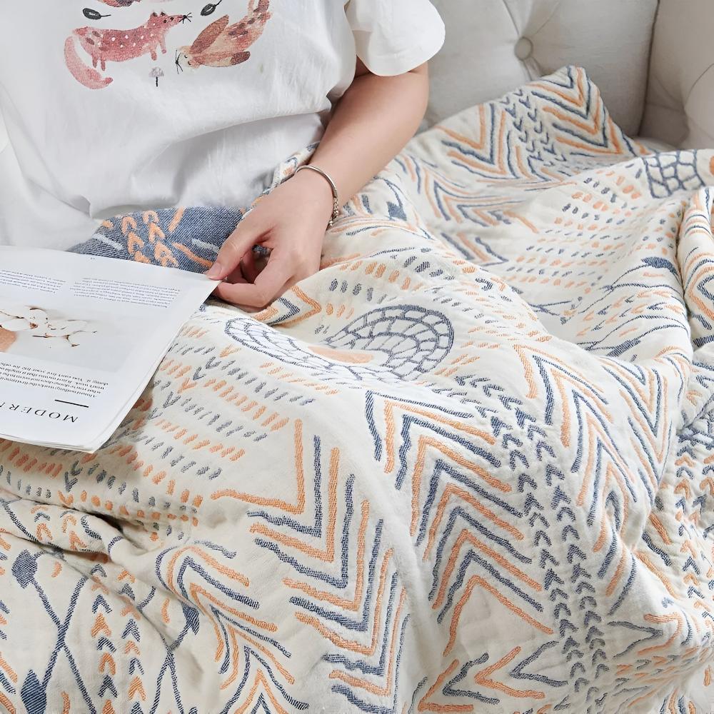 Reversible Ultra-Plush Cotton Throw Blanket