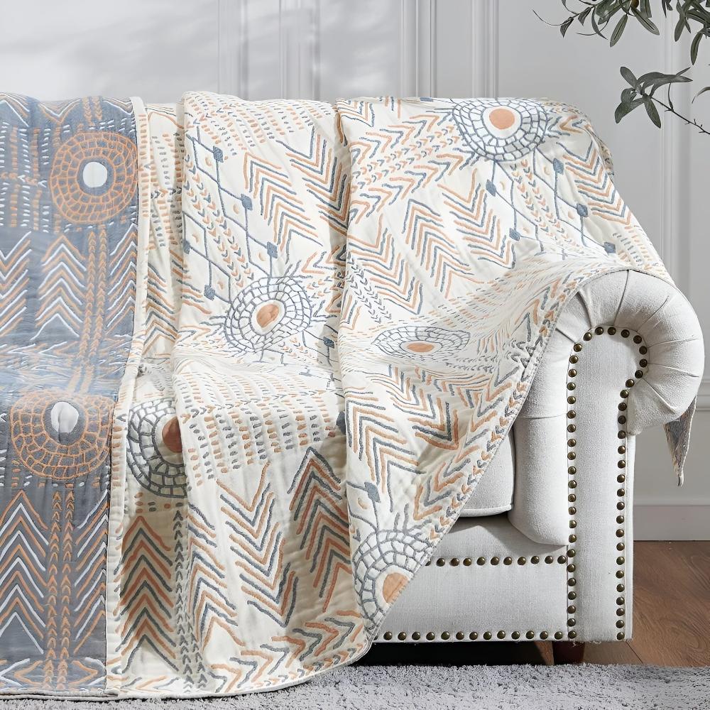 Reversible Ultra-Plush Cotton Throw Blanket