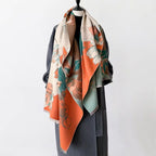 Reversible Ultra-Soft Microfiber Floral Shawl (71-Inch)