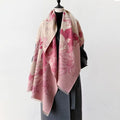 Reversible Ultra-Soft Microfiber Floral Shawl (71-Inch)