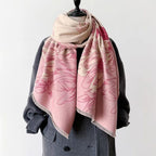 Reversible Ultra-Soft Microfiber Floral Shawl (71-Inch)
