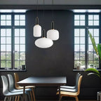 Ribbed Amber Glass Brass Finish Pendant Light (1.5m Adjustable Cord)