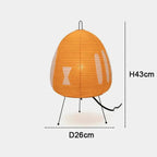Rice Paper Shade & Iron Base Table Lamp