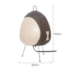 Rice Paper Shade & Iron Base Table Lamp