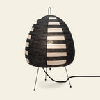 Rice Paper Shade & Iron Base Table Lamp