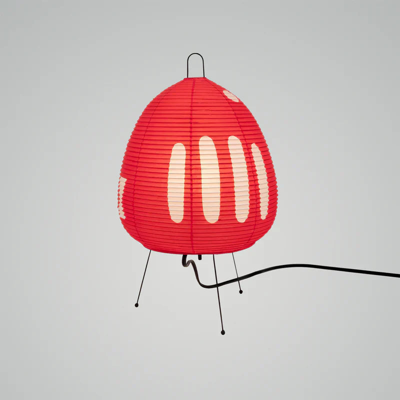 Rice Paper Shade & Iron Base Table Lamp