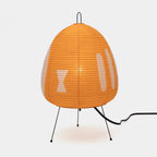 Rice Paper Shade & Iron Base Table Lamp