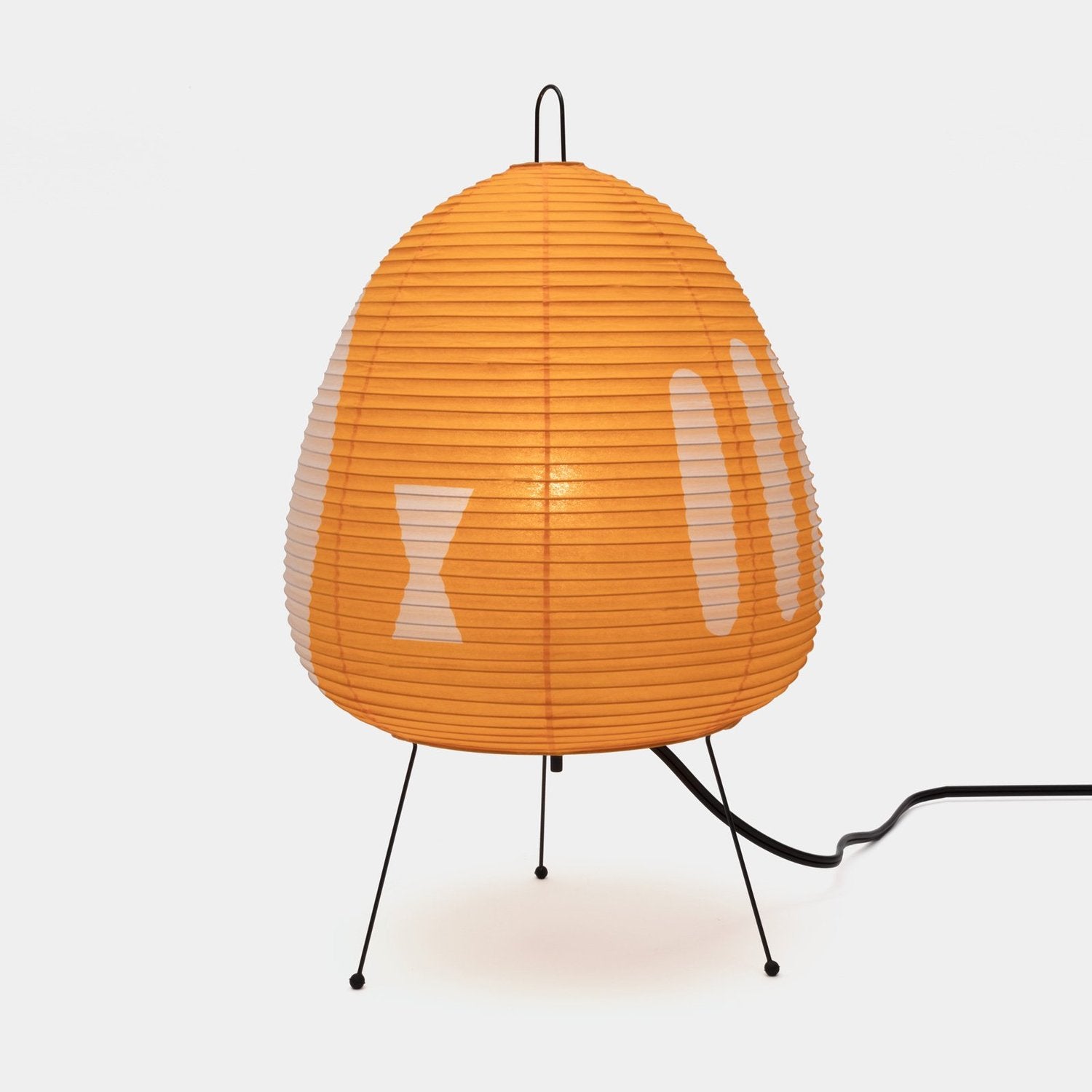 Rice Paper Shade & Iron Base Table Lamp