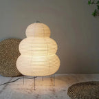 Rice Paper Shade & Iron Base Table Lamp
