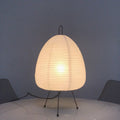 Rice Paper Shade & Iron Base Table Lamp