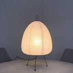 Rice Paper Shade & Iron Base Table Lamp