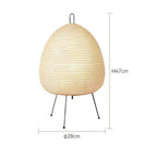 Rice Paper Shade & Iron Base Table Lamp