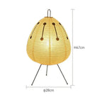 Rice Paper Shade & Iron Base Table Lamp