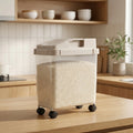 Rice Storage Container 22 lb Airtight Silicone Seal Wheels