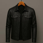 Rider Jacket Faux Leather Asymmetrical Zipper Metallic Hardware