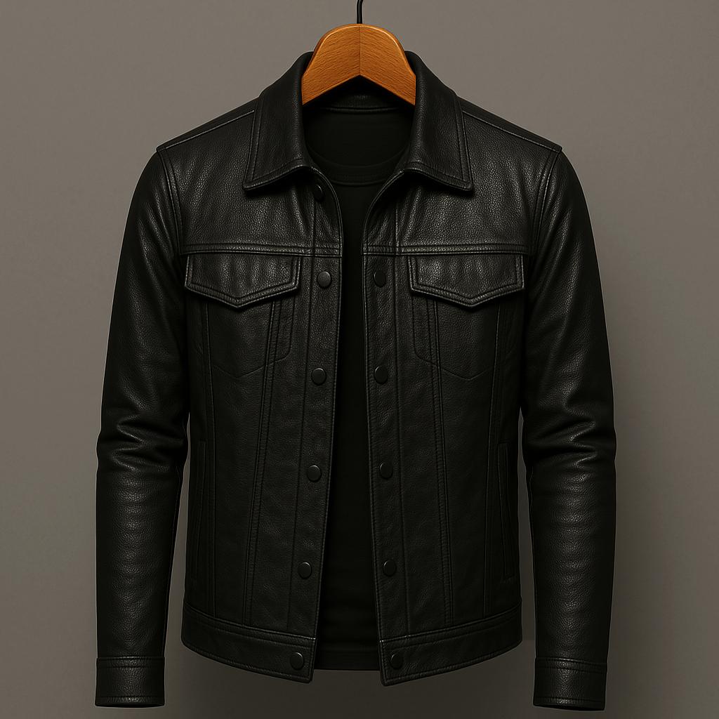 Rider Jacket Faux Leather Asymmetrical Zipper Metallic Hardware