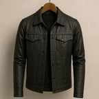Rider Jacket Faux Leather Asymmetrical Zipper Metallic Hardware