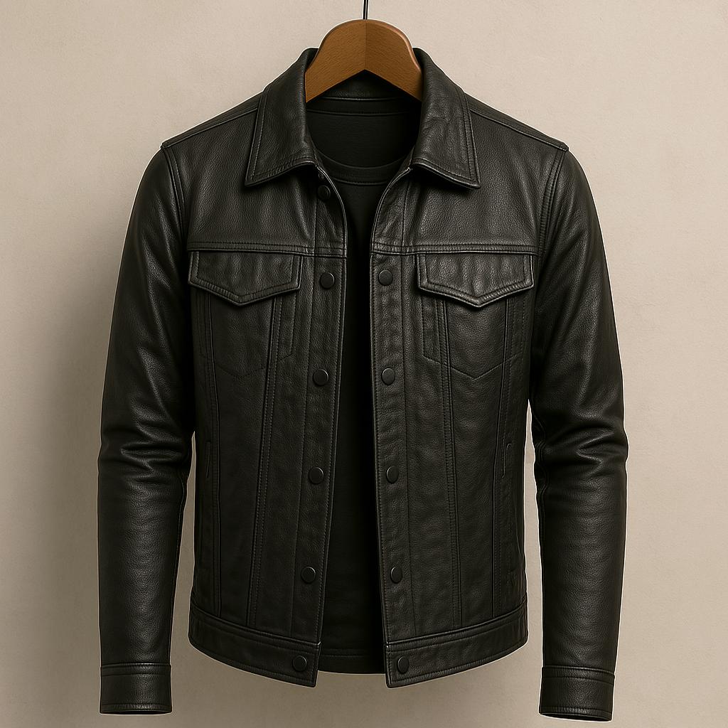 Rider Jacket Faux Leather Asymmetrical Zipper Metallic Hardware