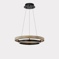 Ring Chandelier Wooden Integrated LED Adjustable Height