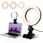 Ring Light 360° Adjustable USB-Powered Dimmable Clip & Tripod