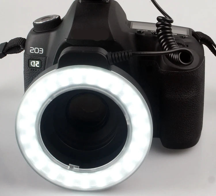 Ring Light Lens-Mounted 48 LEDs Six Adapter Rings
