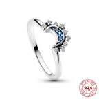 Ring Set Sun & Moon Adjustable Sterling Silver