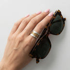 Ring Sterling Silver Two-Tone Gold Accents