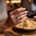 Ring Sterling Silver Two-Tone Gold Accents
