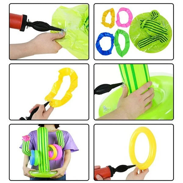 Ring Toss Game Inflatable Cactus Lightweight PVC