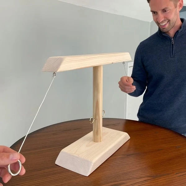 Ring Toss Game Wood & Steel Portable Indoor Outdoor